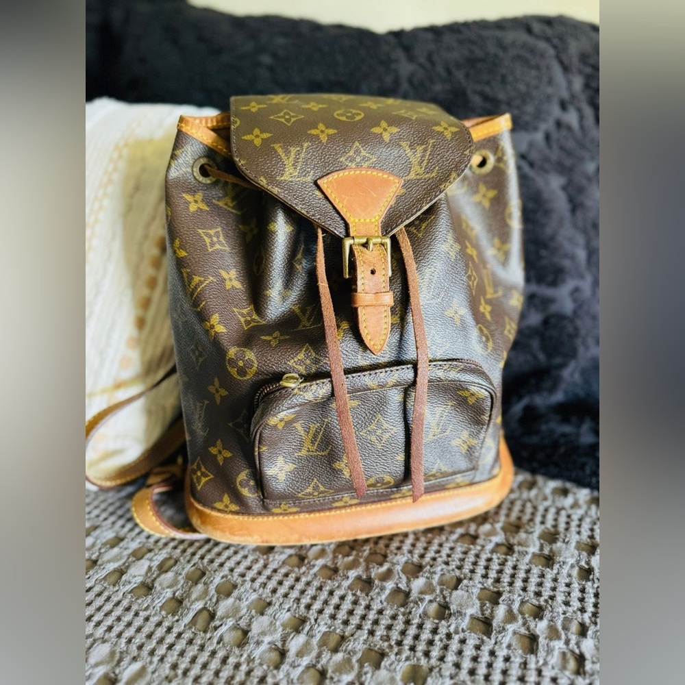Louis Vuitton Brown and Tan Monogram Backpack